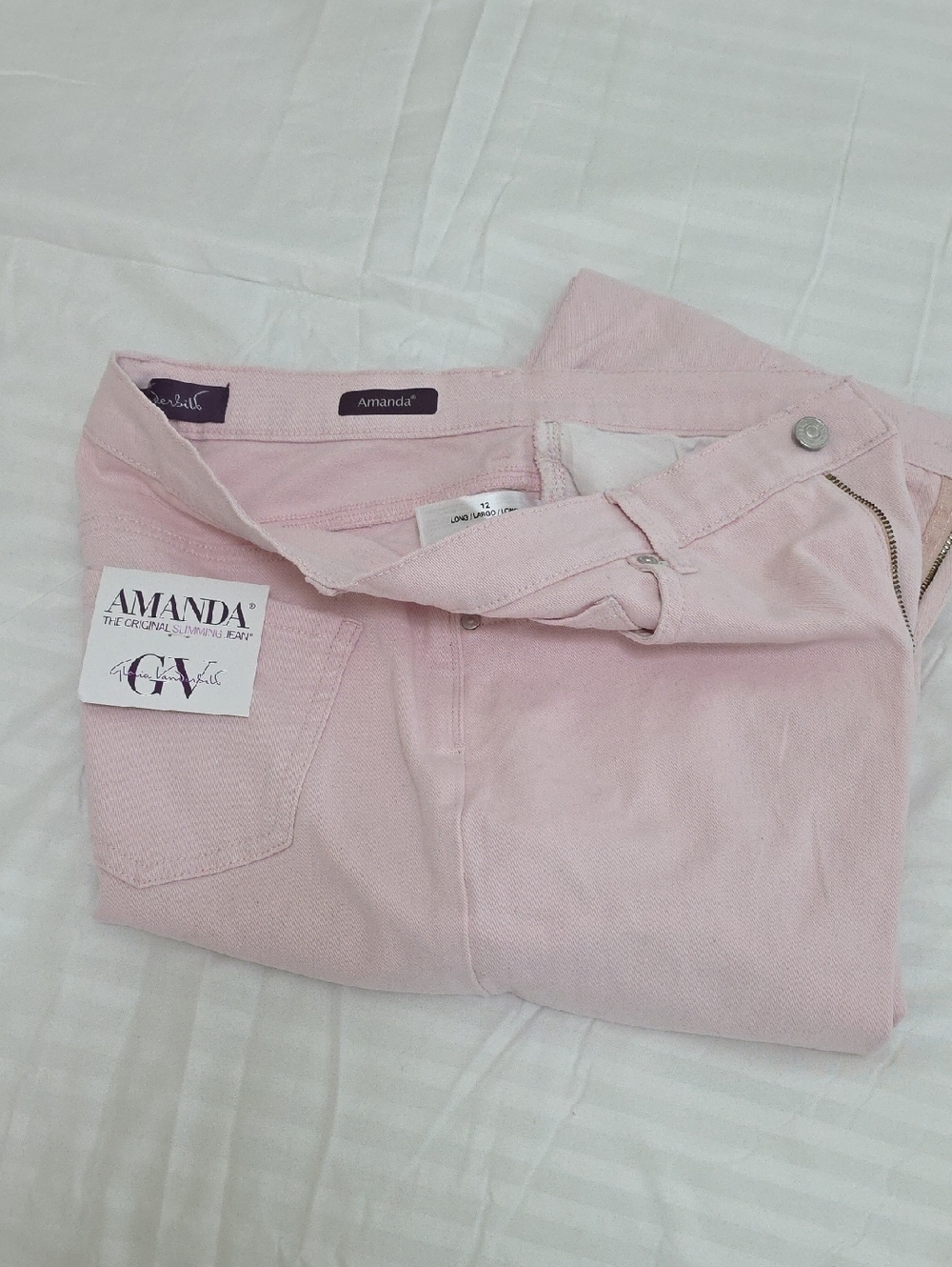 Gloria Vanderbilt Amanda Skinny Jeans in Pale Pink